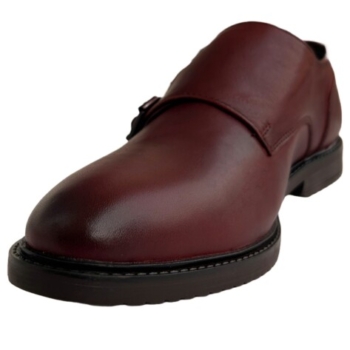 Color-cherry Double monk strap formal shoes